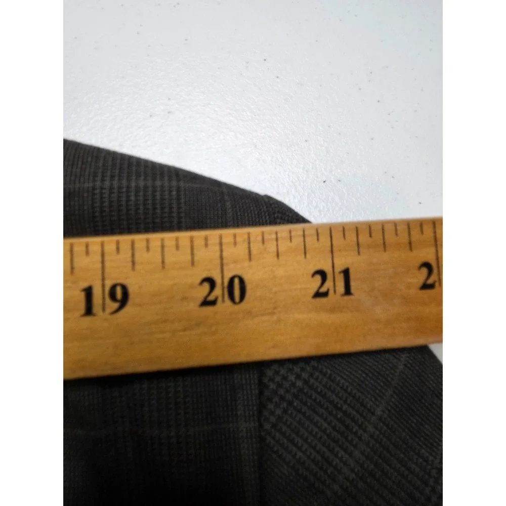 Stafford Blazer Mens 44L Brown Glenplaid Sports Coat Jacket 3‎ Buttons Wool